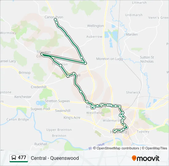 477 Bus Line Map