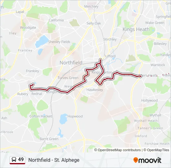 49 Bus Line Map