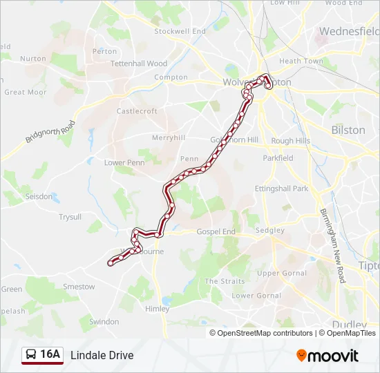 16A Bus Line Map