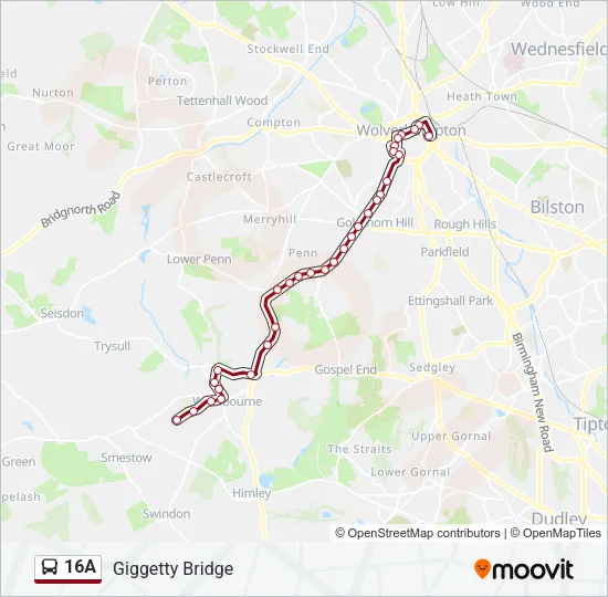 16A Bus Line Map