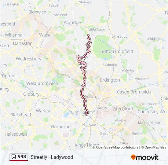 998 Bus Line Map