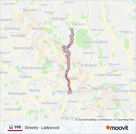 998 Bus Line Map