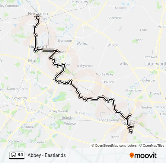 84 Bus Line Map