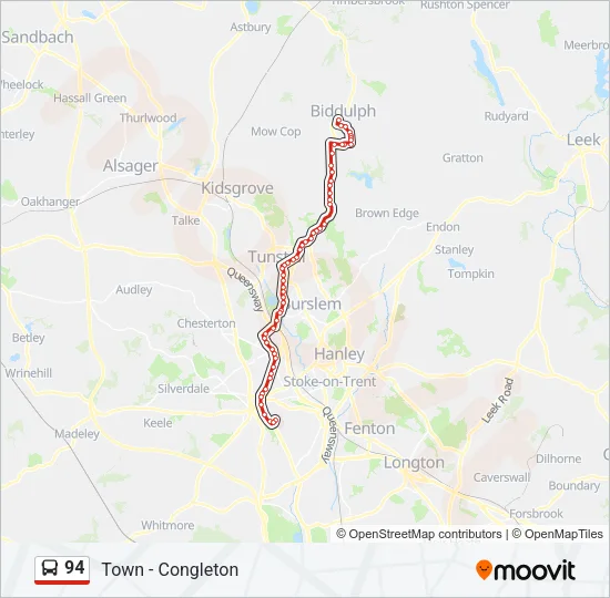94 Bus Line Map