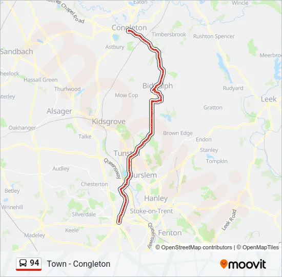 94 Bus Line Map
