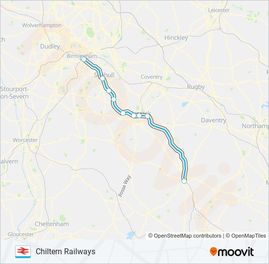 CHILTERN RAILWAYS train Line Map