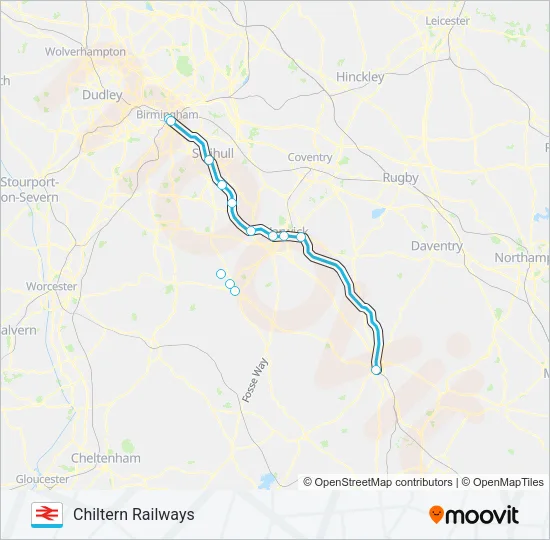 CHILTERN RAILWAYS Train Line Map