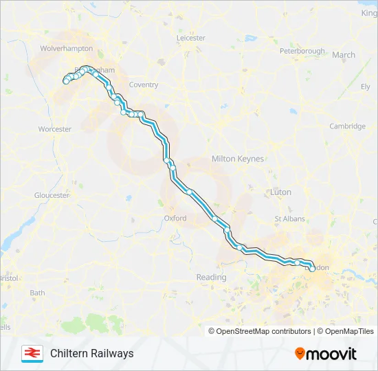 CHILTERN RAILWAYS Train Line Map
