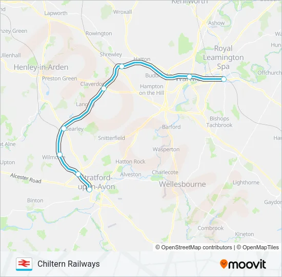 CHILTERN RAILWAYS Train Line Map