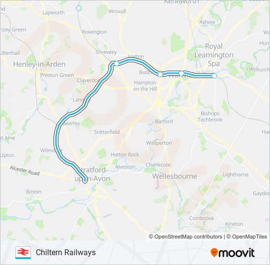 CHILTERN RAILWAYS train Line Map