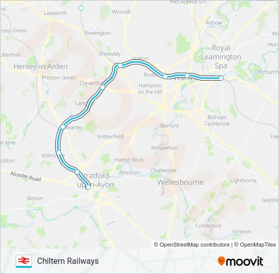 CHILTERN RAILWAYS Train Line Map
