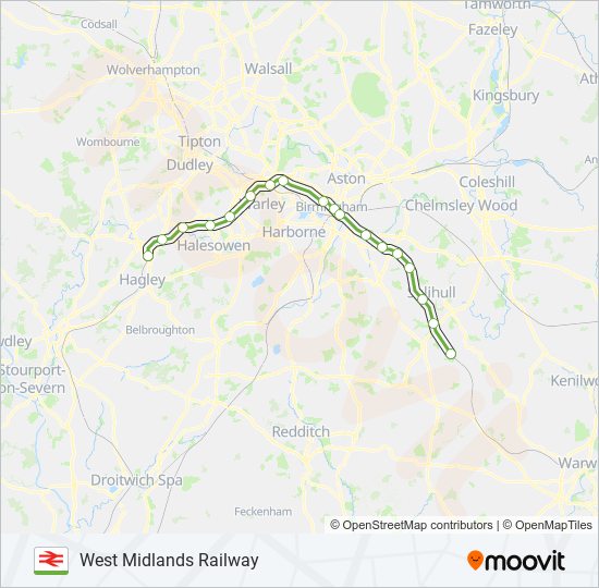 West Midlands Railway Route: Schedules, Stops & Maps - Stourbridge 