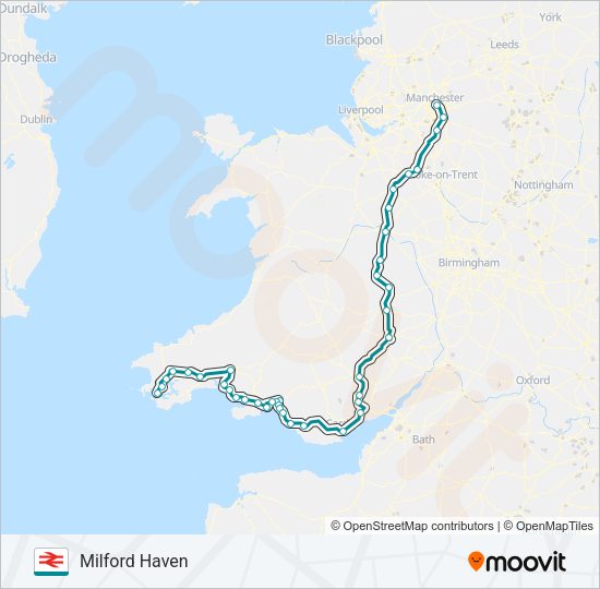 TRANSPORT FOR WALES Train Line Map