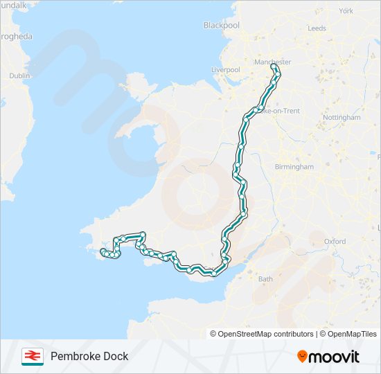 TRANSPORT FOR WALES Train Line Map