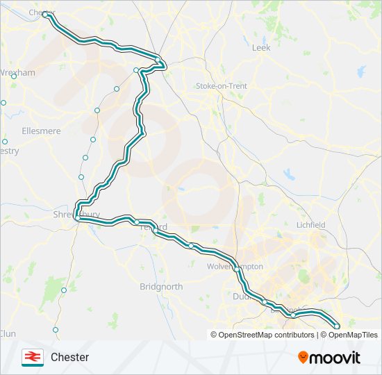 TRANSPORT FOR WALES Train Line Map