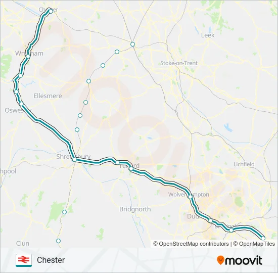 TRANSPORT FOR WALES Train Line Map