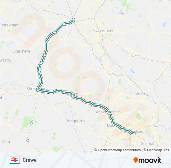 Crewe Train Line Map Transport For Wales Route: Schedules, Stops & Maps - Crewe (Updated)