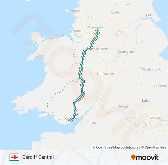 TRANSPORT FOR WALES Train Line Map