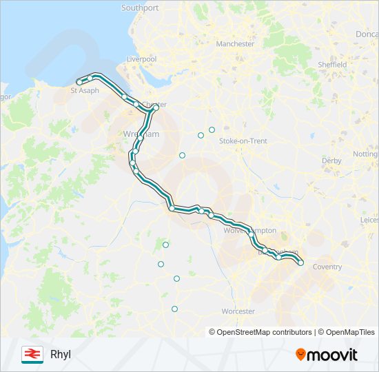 TRANSPORT FOR WALES Train Line Map