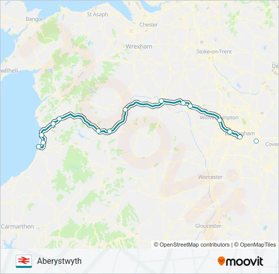 TRANSPORT FOR WALES Train Line Map