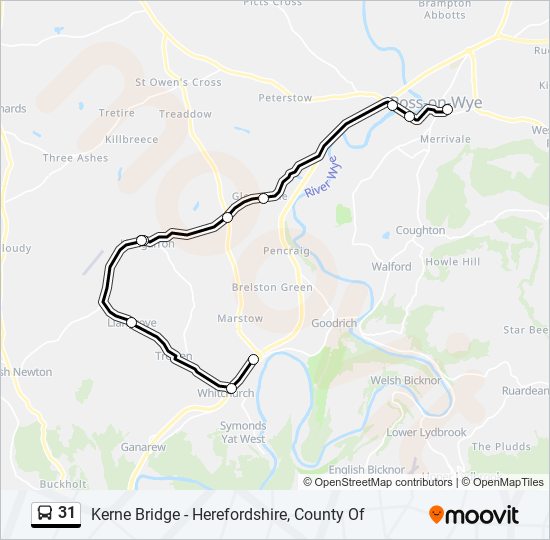 31 bus Line Map