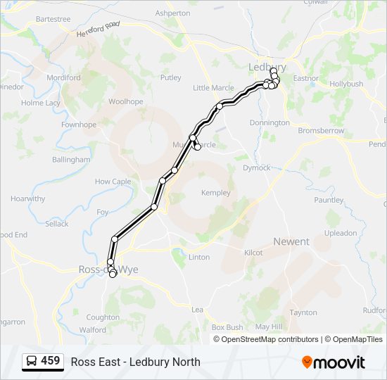 459 Bus Line Map