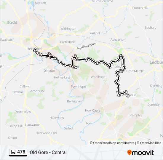 478 Bus Line Map