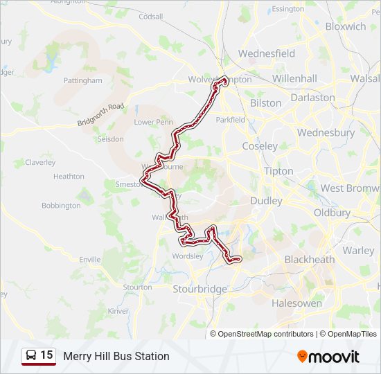 15 Bus Line Map