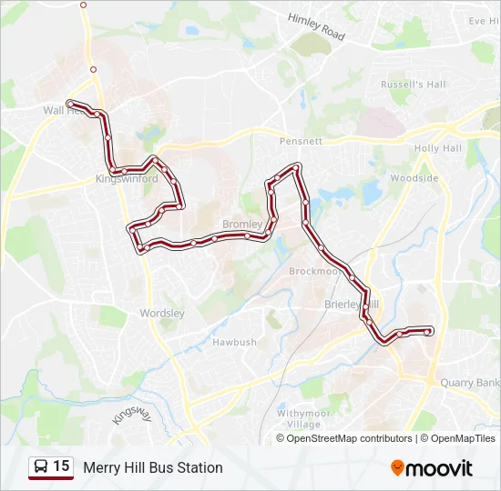 15 Bus Line Map