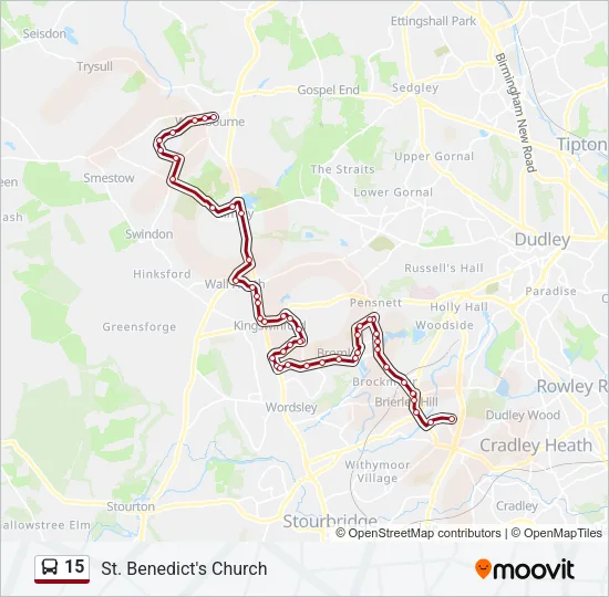 15 Bus Line Map
