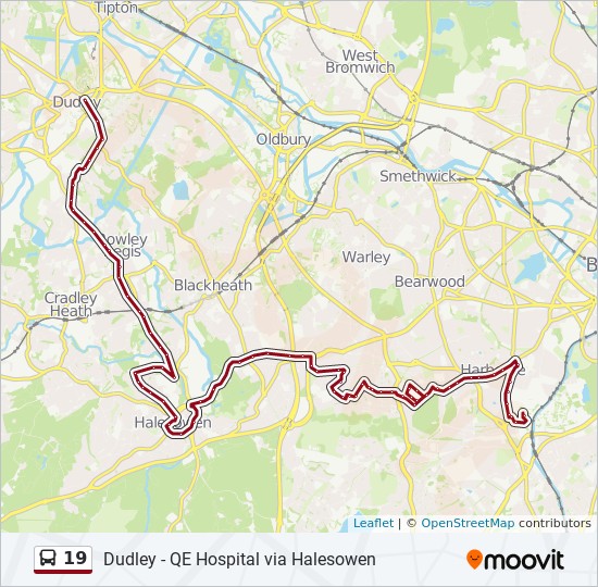 travel west midlands 19 bus route