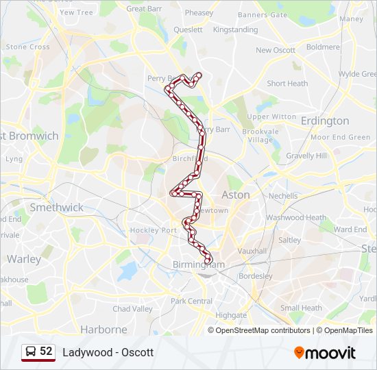 52 Bus Line Map