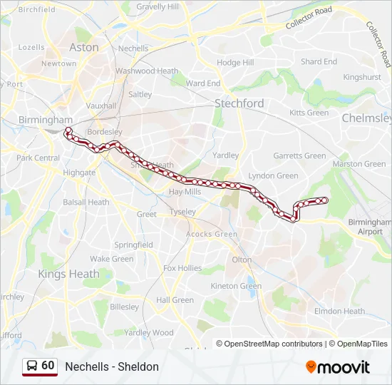 60 Bus Line Map