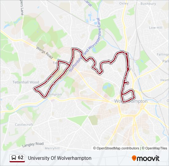 62 Bus Line Map