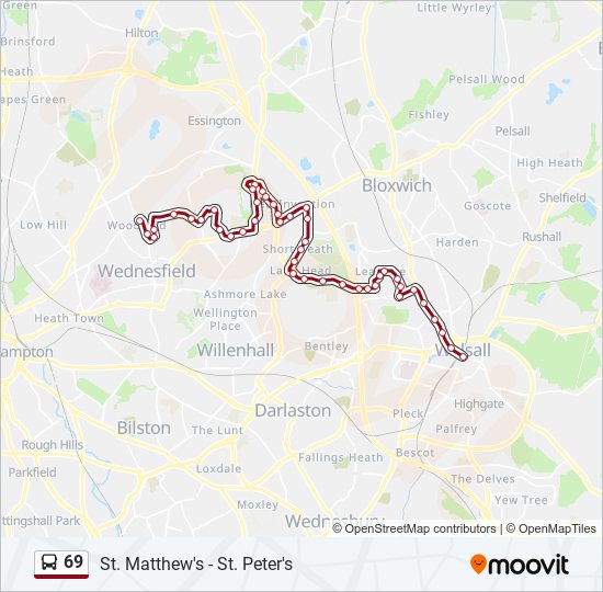 west midlands travel 69 bus route