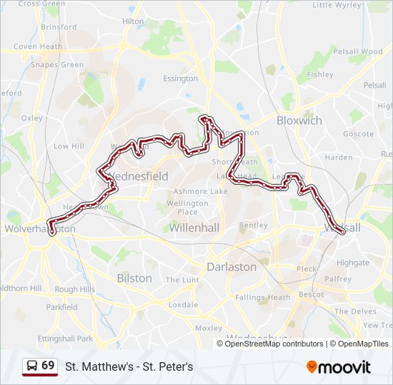 69 bus Line Map