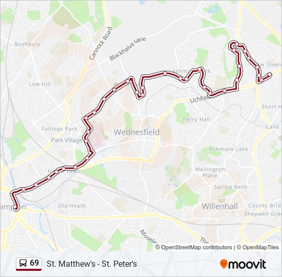 Bus 69 Route Map 69 Route: Schedules, Stops & Maps - New Invention (Updated)