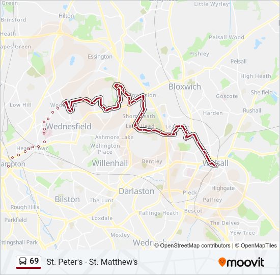 69 Bus Line Map