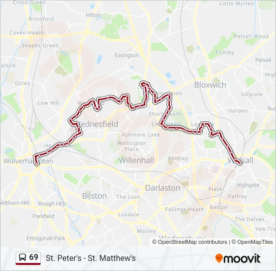 69 Bus Line Map