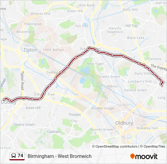 74 Route: Schedules, Stops & Maps - Coronation Gardens (Updated)