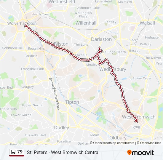 Bus 79 Route Map 79 Route: Schedules, Stops & Maps - West Bromwich (Updated)