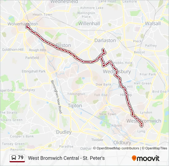 79 Route: Schedules, Stops & Maps - West Bromwich Bus Station (Updated)