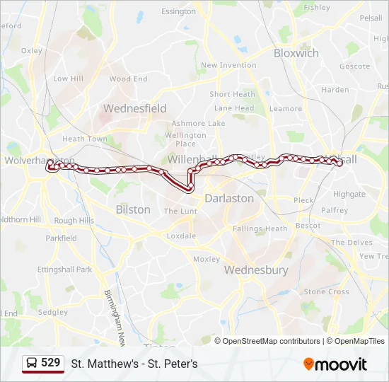 529 Bus Line Map