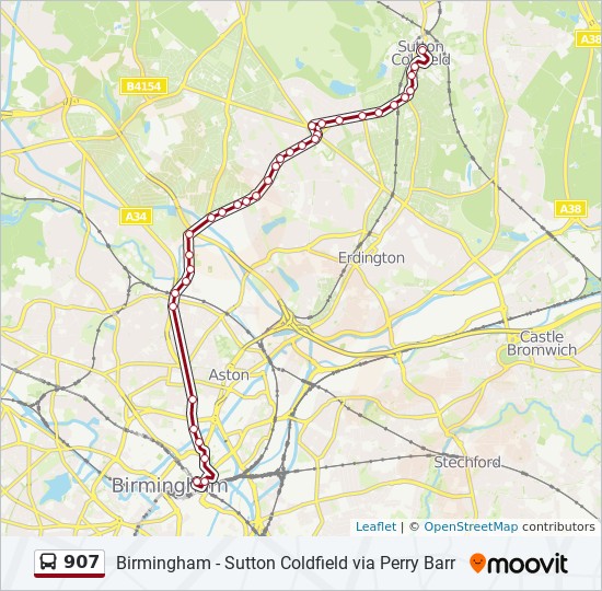 907 Route Schedules Stops Maps Birmingham