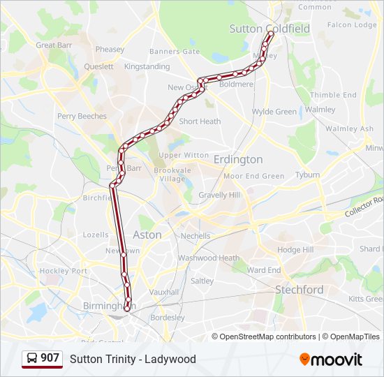 907 Route: Schedules, Stops & Maps - Sutton Coldfield (Updated)