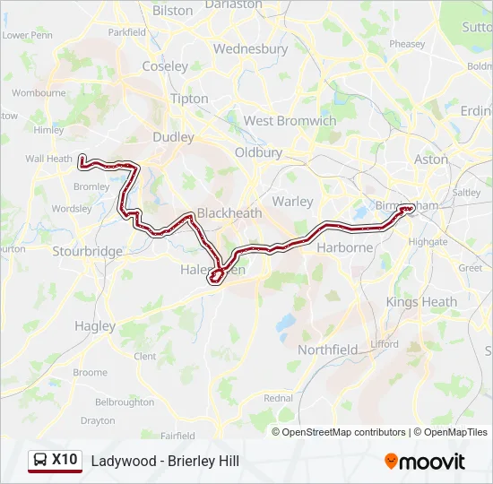 X10 Bus Line Map