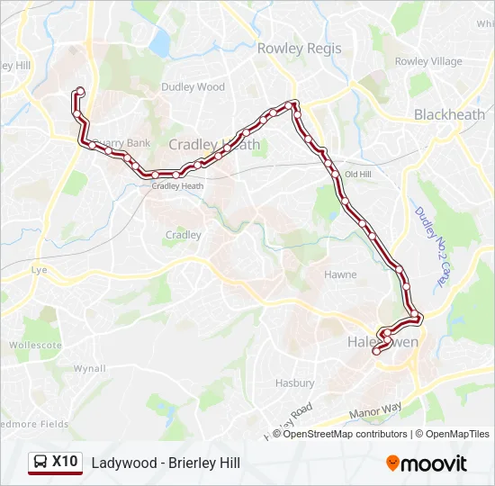 X10 Bus Line Map