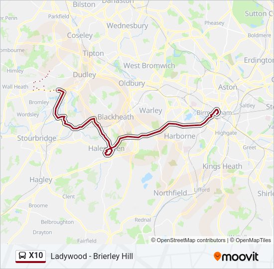 X10 Bus Line Map