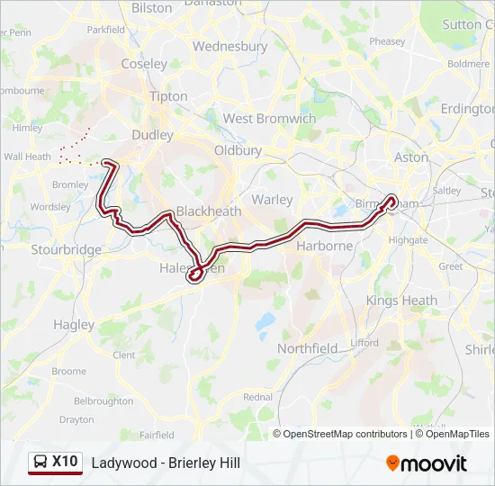 X10 Bus Line Map