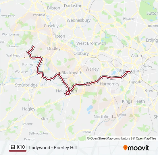 X10 Bus Line Map